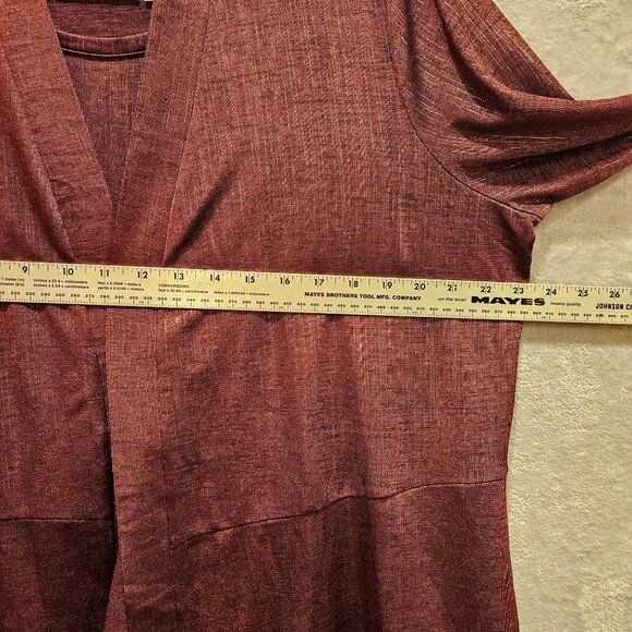 Susan Graver Cardigan tank set top Set Womens 1X Red Pocket Open Long Sleeve - Picture 5 of 14